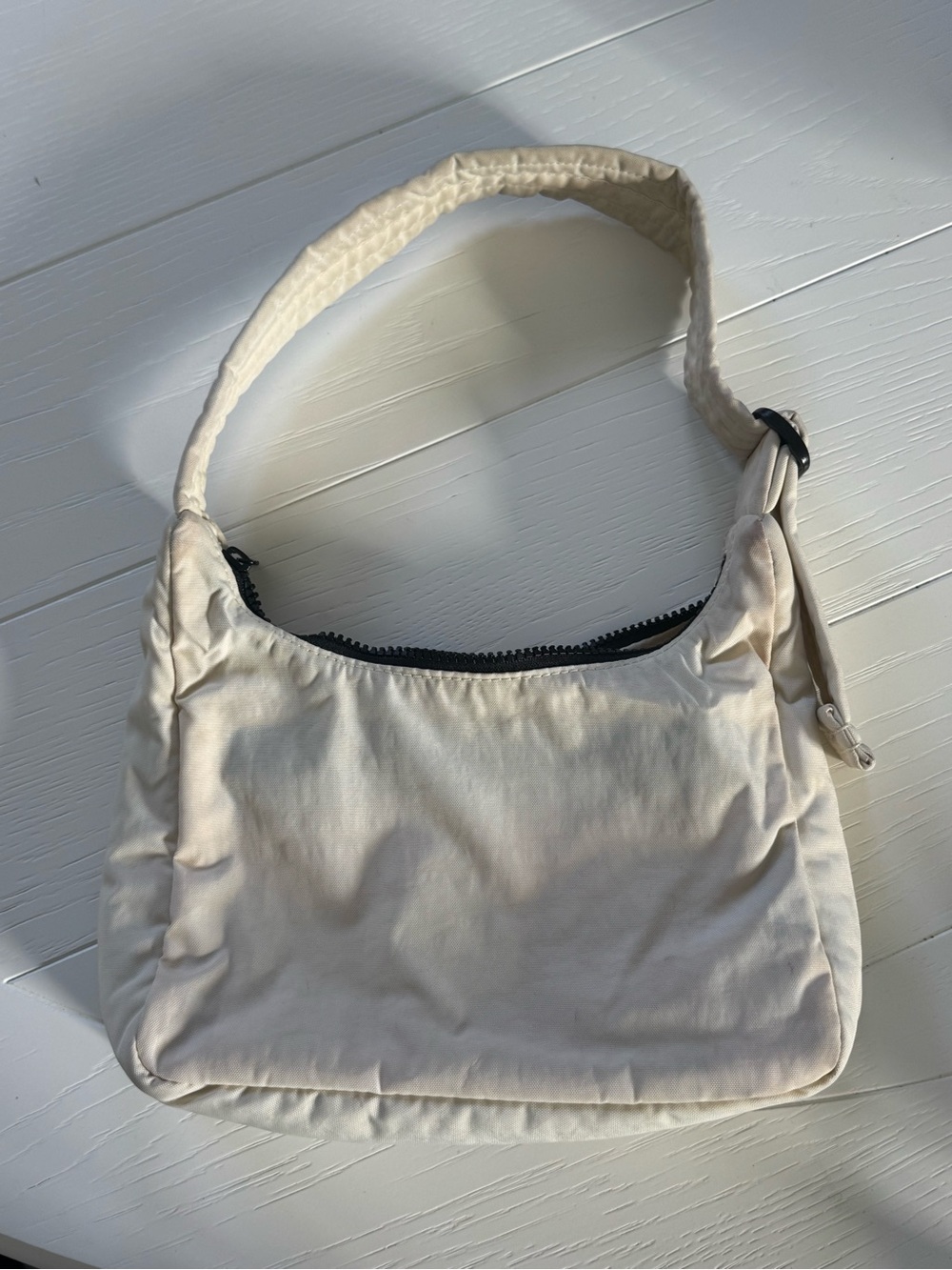 BAGGU Mini Nylon Shoulder Bag Ivory